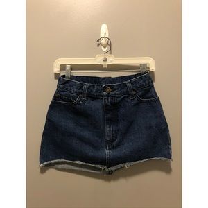 Free People Medium Dark Blue Denim Miniskirt